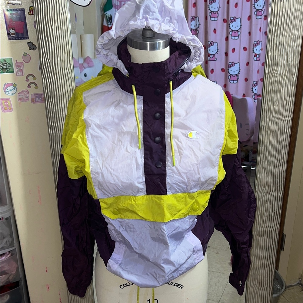 Champion Purple and Yellow Hooded Jacket